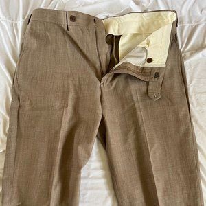 LIGHTLY USED - Brooks Brothers Regent Wool Dress Pant Size 36/32 - Khaki/Beige